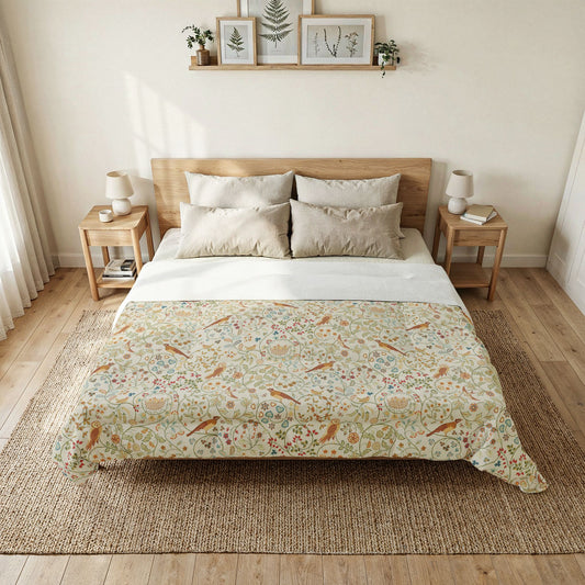 Cotton Comforter inspired by William Morris - Newill Collection (Day)