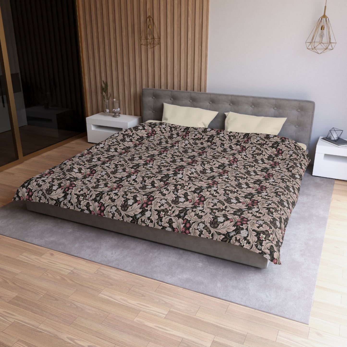 Duvet Cover inspired by William Morris - Leicester Collection (Mocha)