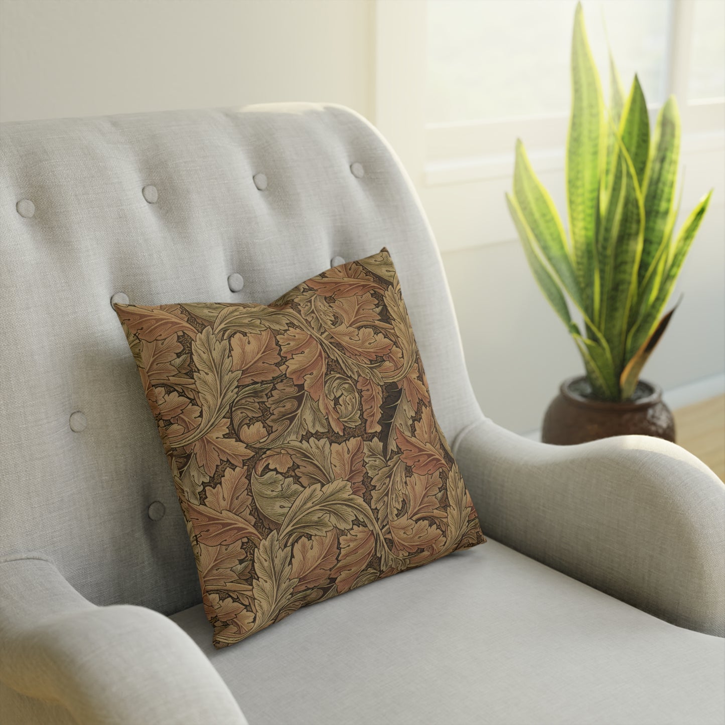 william-morris-co-cotton-drill-cushion-and-cover-acanthus-collection-brown-11