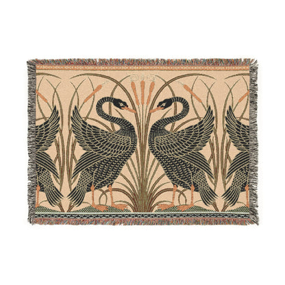 woven-cotton-blanket-william-morris-black-swan-cygnus-aatratus-1