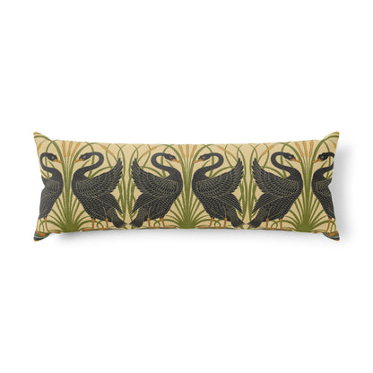 Body Pillow inspired by William Morris - Black Swan Collection (Cygnus Aatratus)