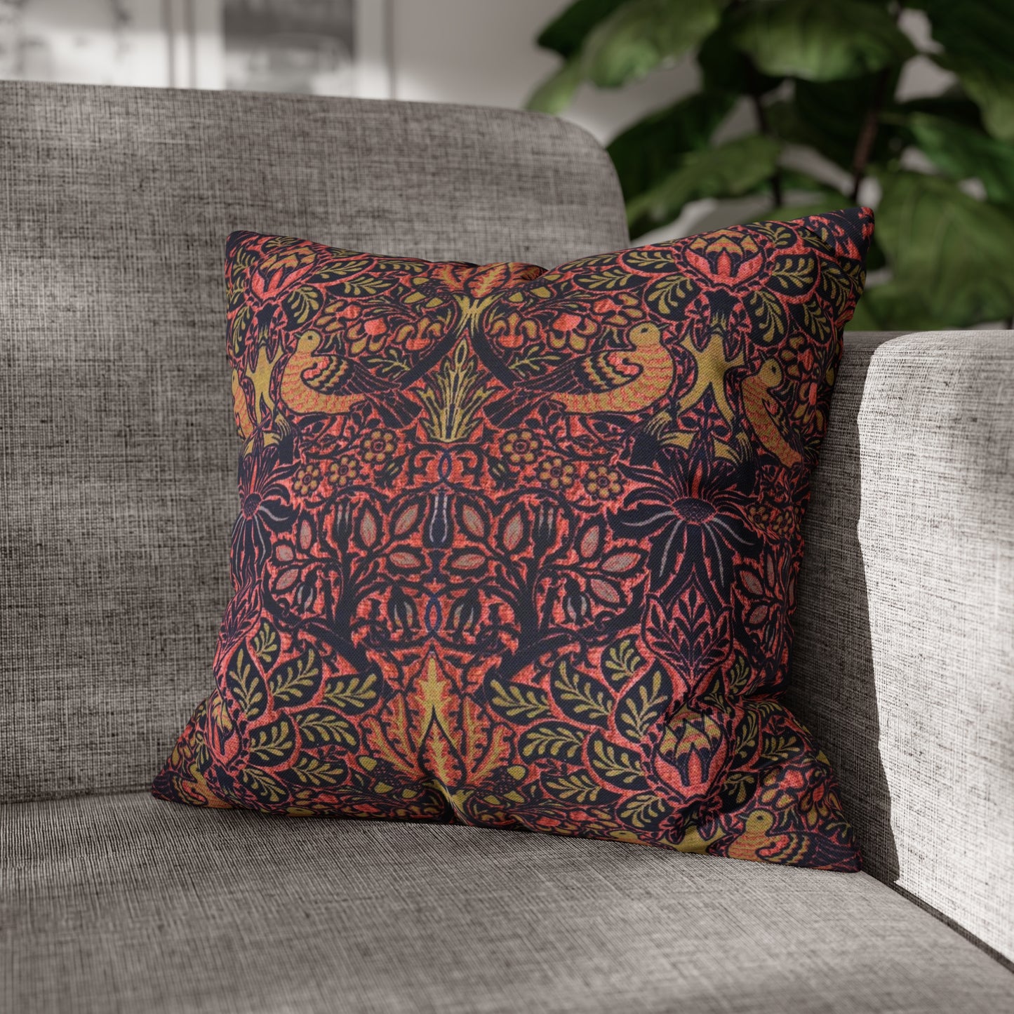 William Morris & Co Spun Poly Cushion Cover - Dove and Rose Collection