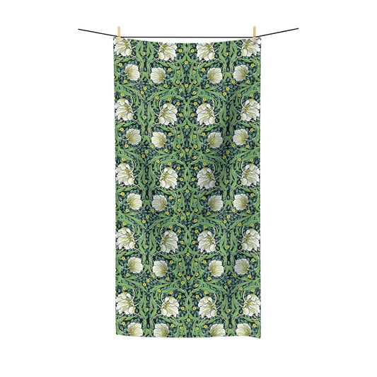 William Morris & Co Luxury Polycotton Towel - Pimpernel Collection (Green)