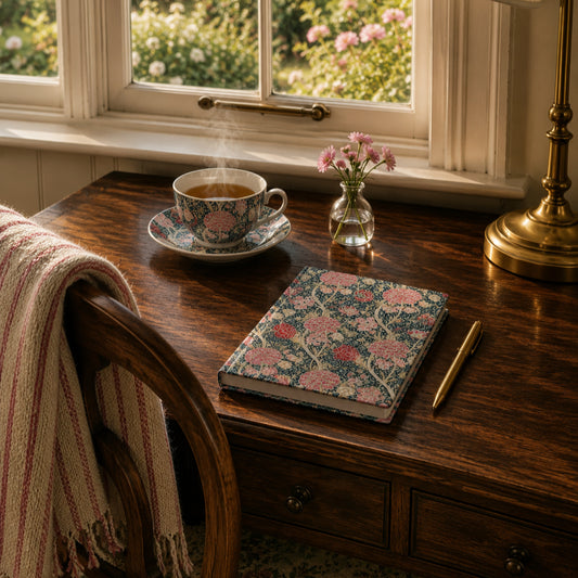 Lined Hardcover Journal inspired by William Morris - Cray Collection
