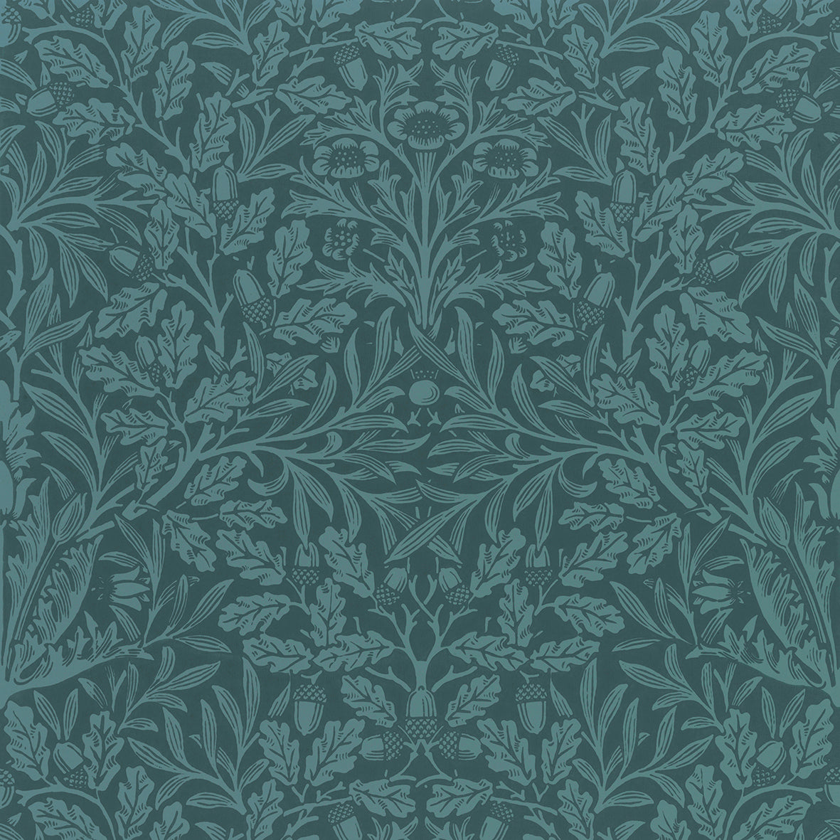 william-morris-co-kitchen-tea-towel-acorn-and-oak-leaves-collection-teal-2