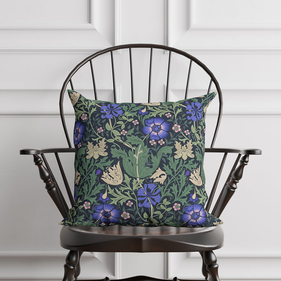 Faux Suede Cushion Cover inspired by William Morris - Compton Collection (Bluebell Cottage)