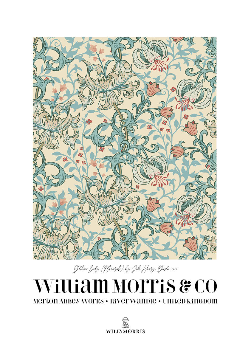 Monthly Subscription Tea Towel + Digital Art Print by William Morris - The Living Beautifully Club
