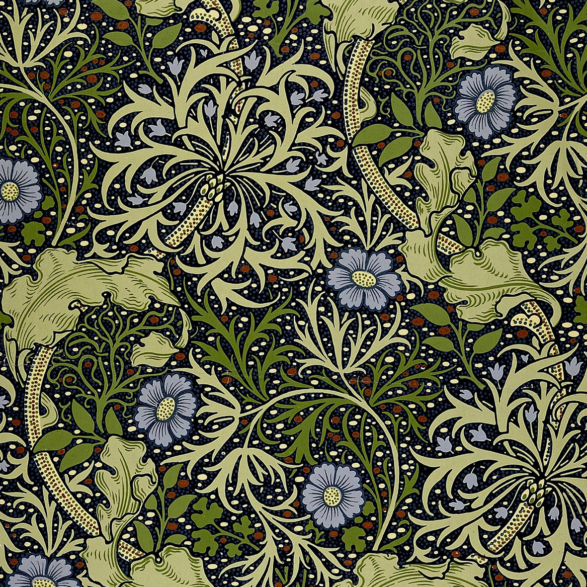 william-morris-co-spun-poly-cushion-cover-seaweed-collection-green-29