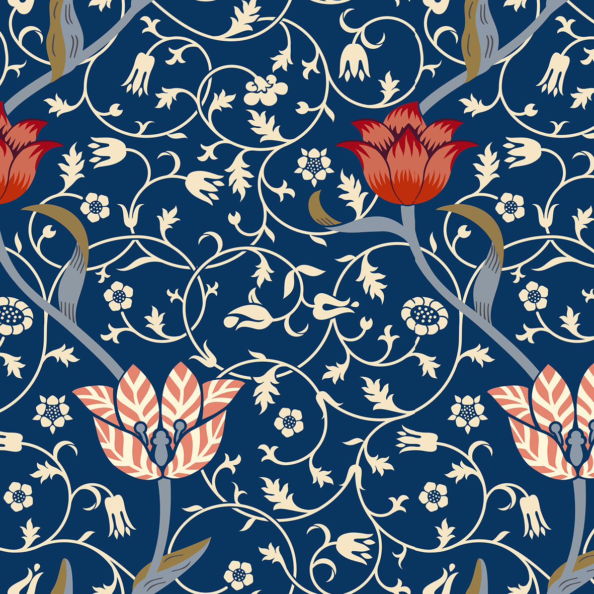 Duvet Cover inspired by William Morris - Medway Collection