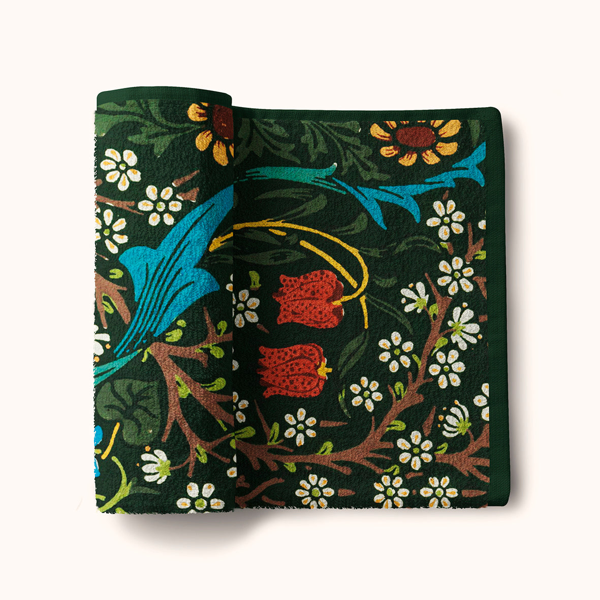 Luxury Polycotton Towel inspired by William Morris - Tulip Collection