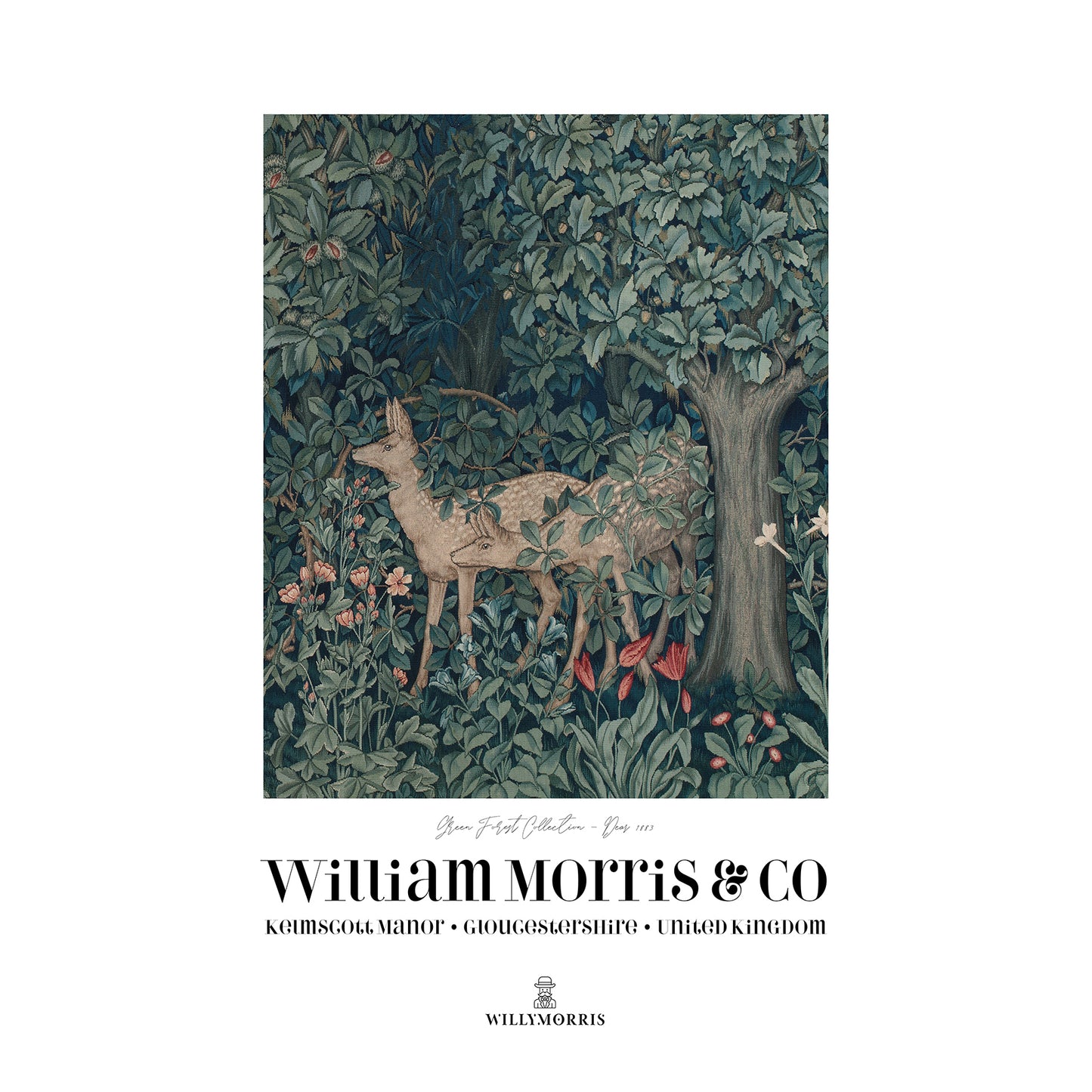 William Morris & Co Giclée Art Print - Green Forest Collection (Dear)