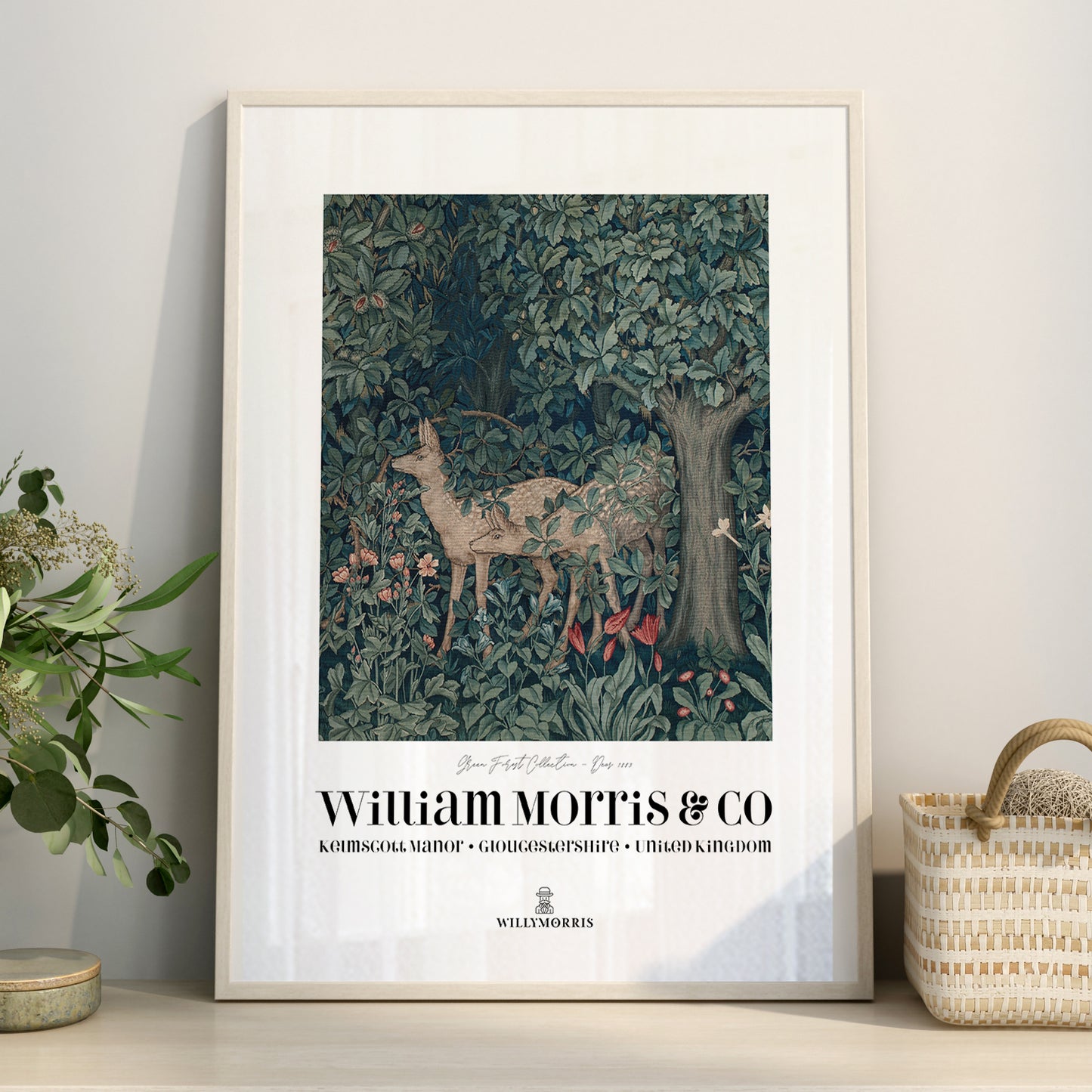 Giclée Art Print inspired by William Morris - Greenery Collection (Dear)