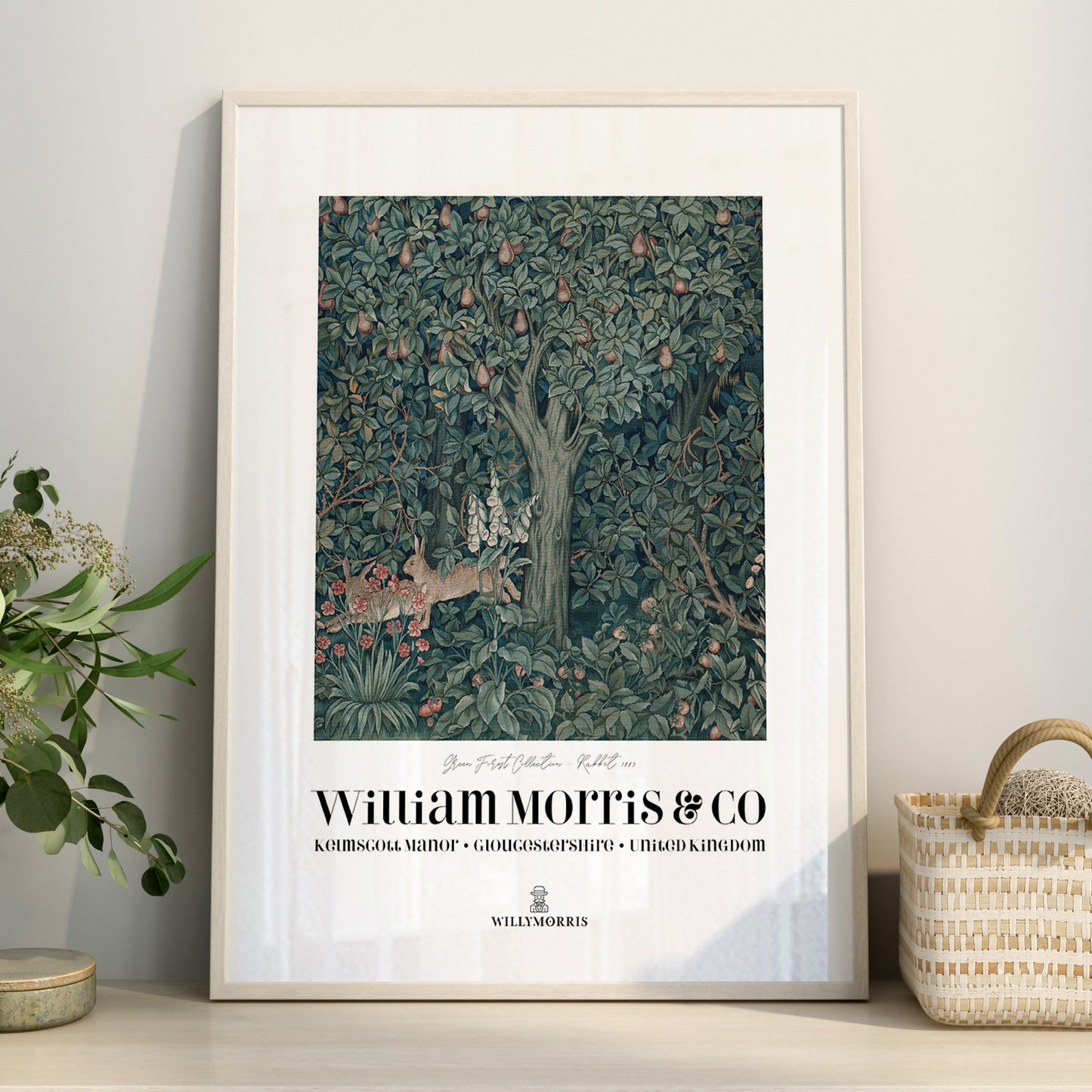 Giclée Art Print inspired by William Morris - Greenery Collection (Rabbit)