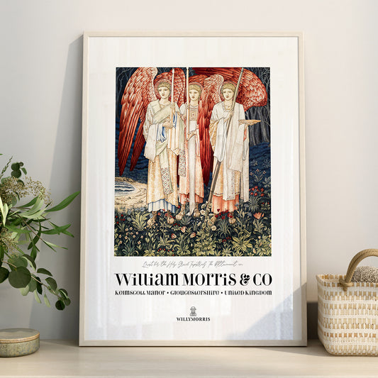 William Morris & Co Giclée Art Print - Quest for the Holy Grail Collection (Red Angels)