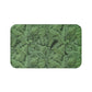 Microfibre bath mat with a green floral pattern inspired by William Morris' Acanthus collection.