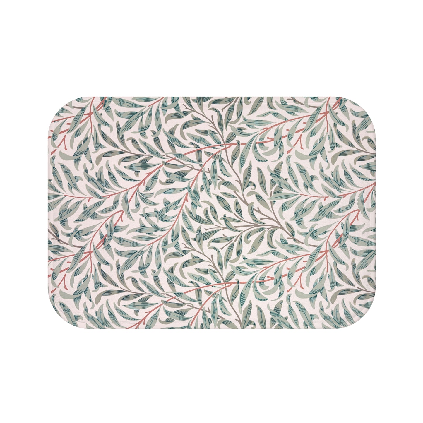 Rectangular placemat with leaf pattern on a white background