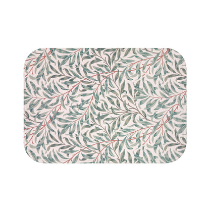 Rectangular placemat with leaf pattern on a white background
