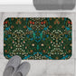 A rectangular microfibre bath mat with a floral pattern inspired by William Morris - Tulip Collection.