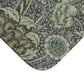 Rectangular microfibre bath mat with an elegant William Morris floral pattern in grey colours, with a non-slip border.