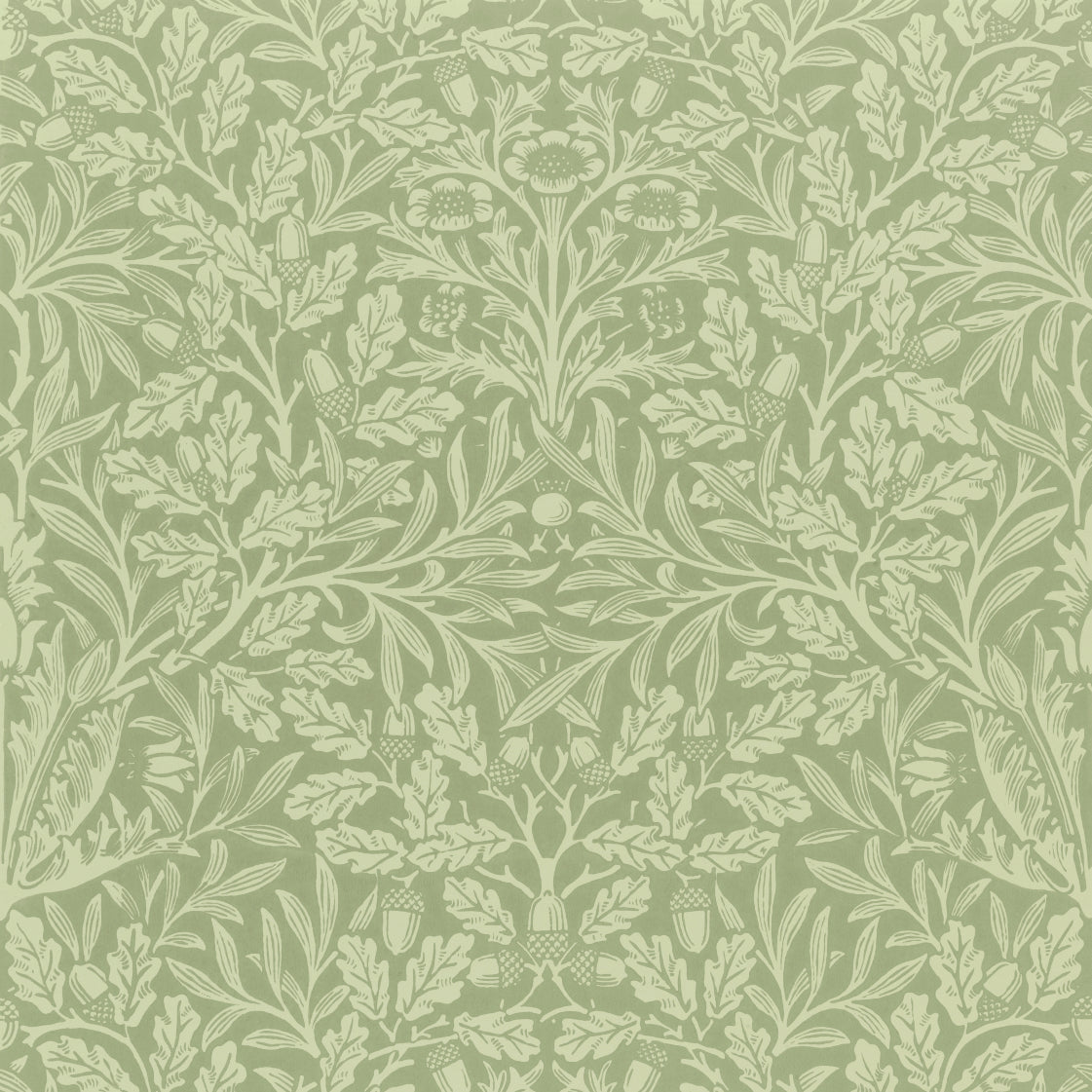 Green leafy pattern on a green background