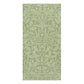 A vertical rectangular bath towel featuring a repeating botanical pattern in pale sage green and off-white, shown against a white background.