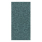 A rectangular bath towel featuring a classic botanical damask pattern in muted teal and dark gray-green tones, centered on a plain white background.