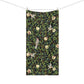 Bath Towel inspired by William Morris - Bird & Pomegranate Collection (Onyx)