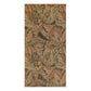 A vertical rectangular textile or wallpaper panel featuring a dense, symmetrical botanical pattern of overlapping oak leaves and acorns in earthy tones of brown, tan, beige, and muted olive green, shown against a plain white background.