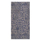 A rectangular bath towel featuring a classic William Morris-style floral and bird pattern in navy blue and warm beige, shown flat against a white background.