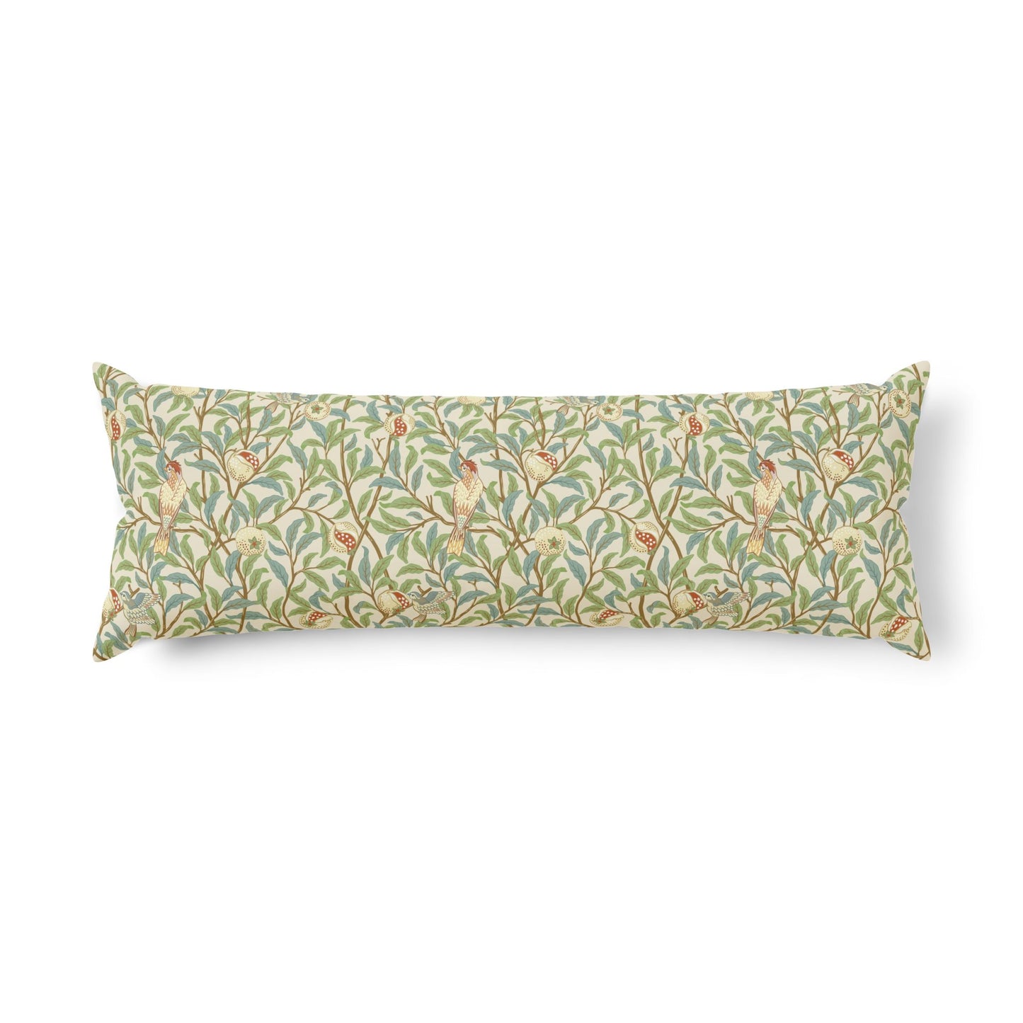 Decorative pillow with floral pattern on a white background