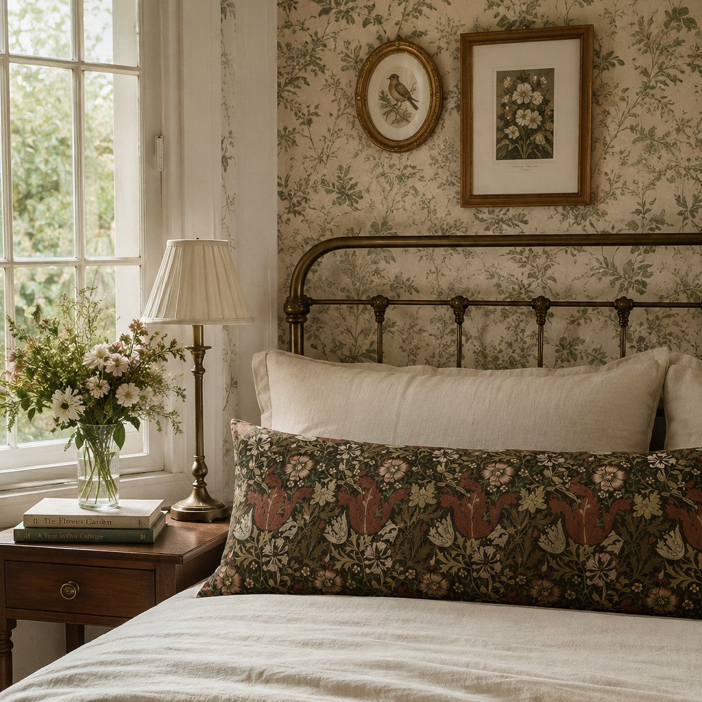 Body Pillow inspired by William Morris - Compton Collection (Moor Cottage)
