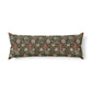 Body Pillow inspired by William Morris & Co in a brown floral pattern called Compton Collection (Moor Cottage)