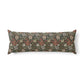 Body Pillow inspired by William Morris & Co in a brown floral pattern called Compton Collection (Moor Cottage)