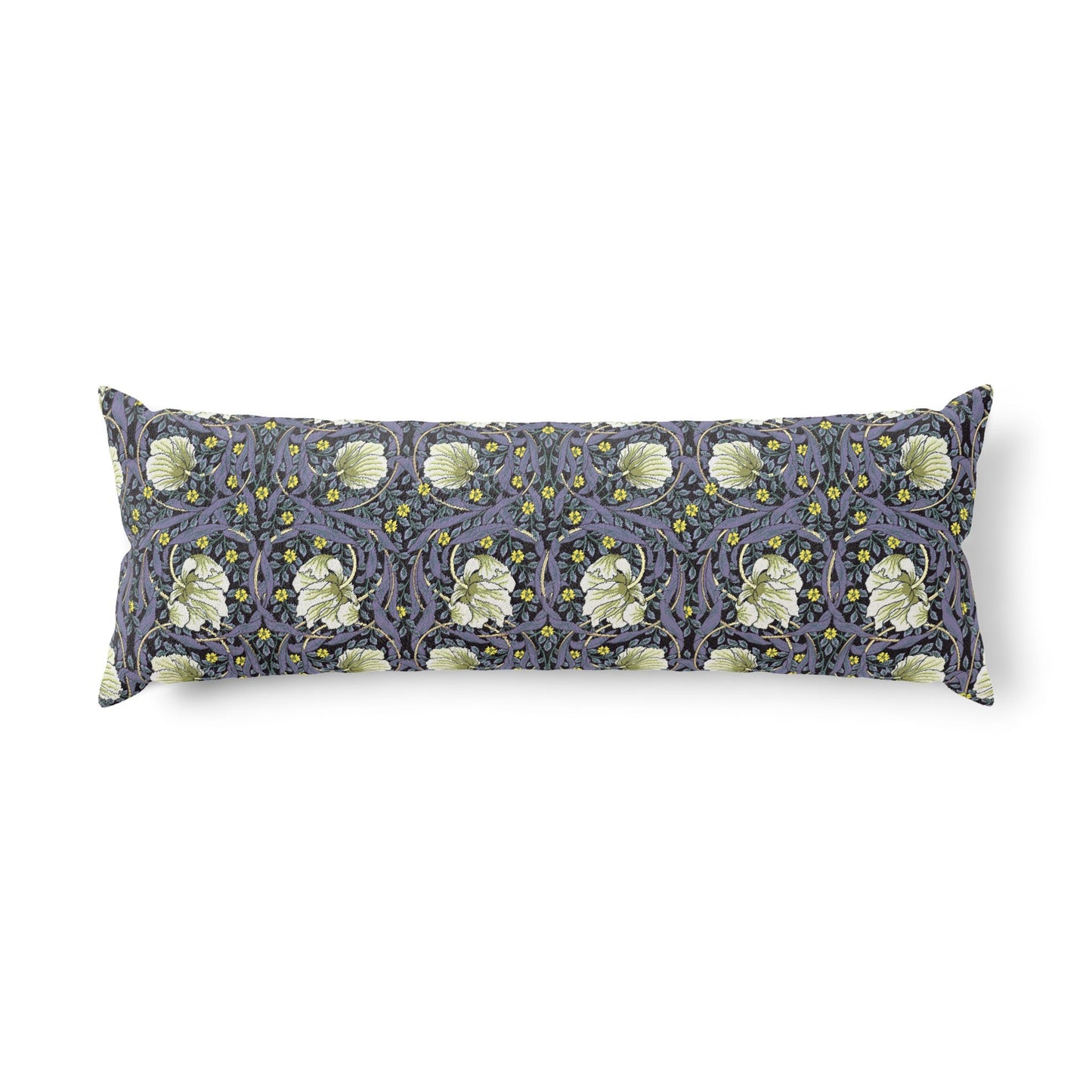 Decorative pillow with floral pattern on a white background