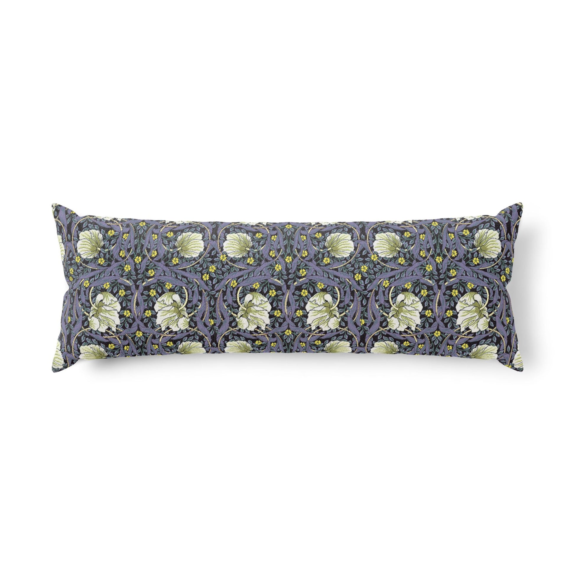 Decorative pillow with floral pattern on a white background