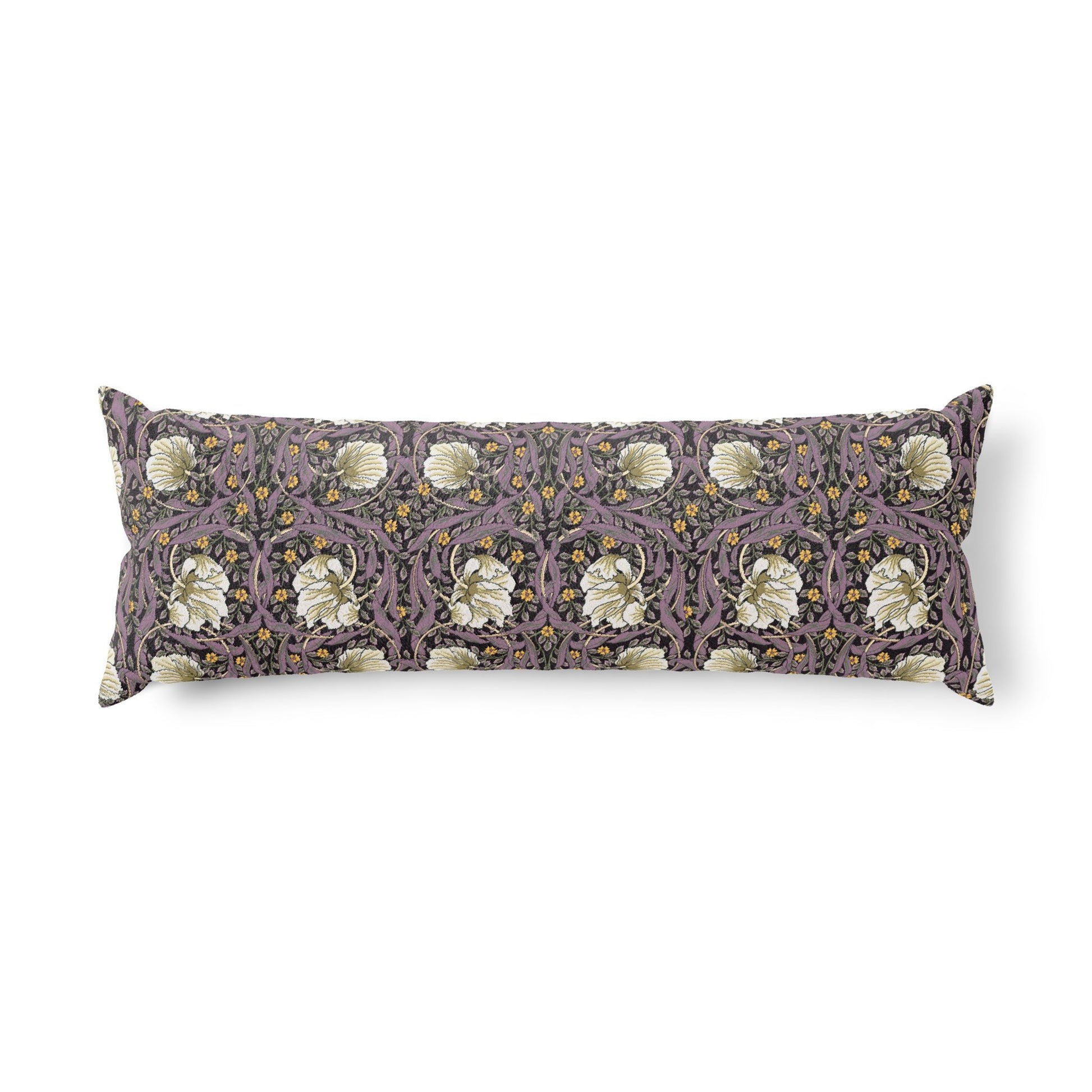 Decorative pillow with floral pattern on a white background