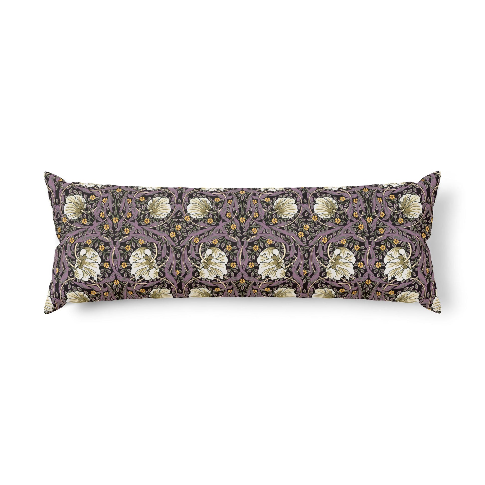 Decorative pillow with floral pattern on a white background