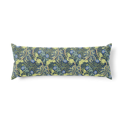 Decorative pillow with floral pattern on a white background