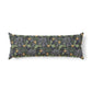 Floral patterned body pillow on a white background