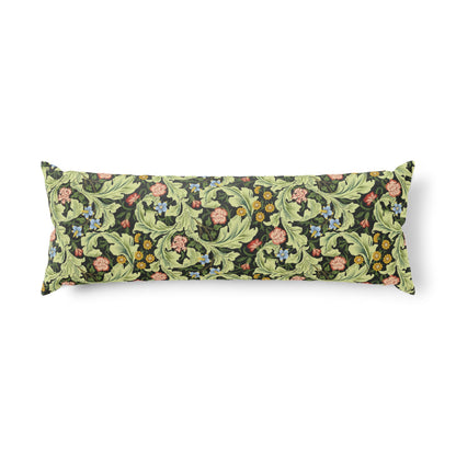 Decorative pillow with floral pattern on a white background