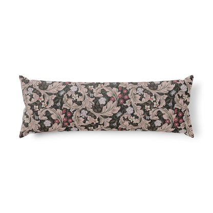Brown cylindrical pillow on a beige background