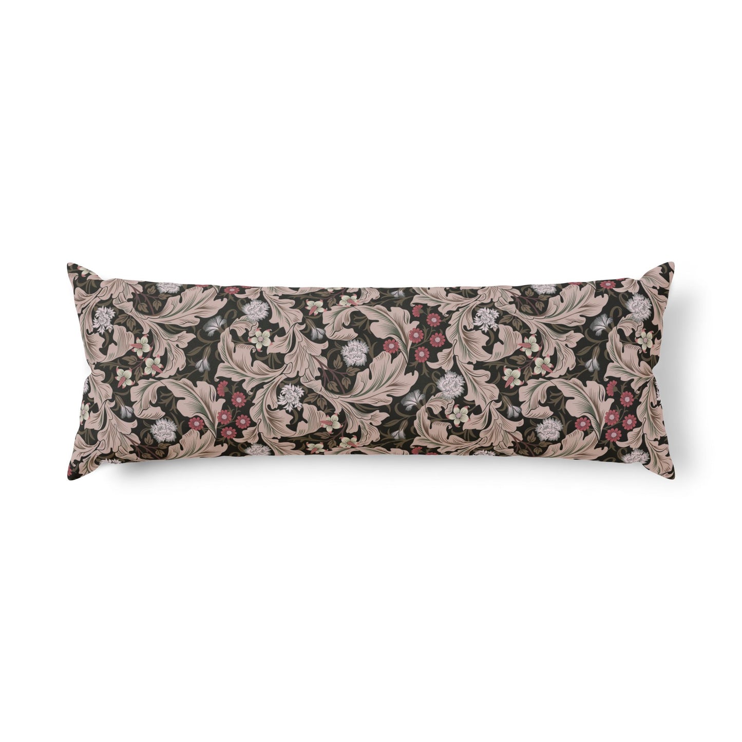Decorative pillow with floral pattern on a white background