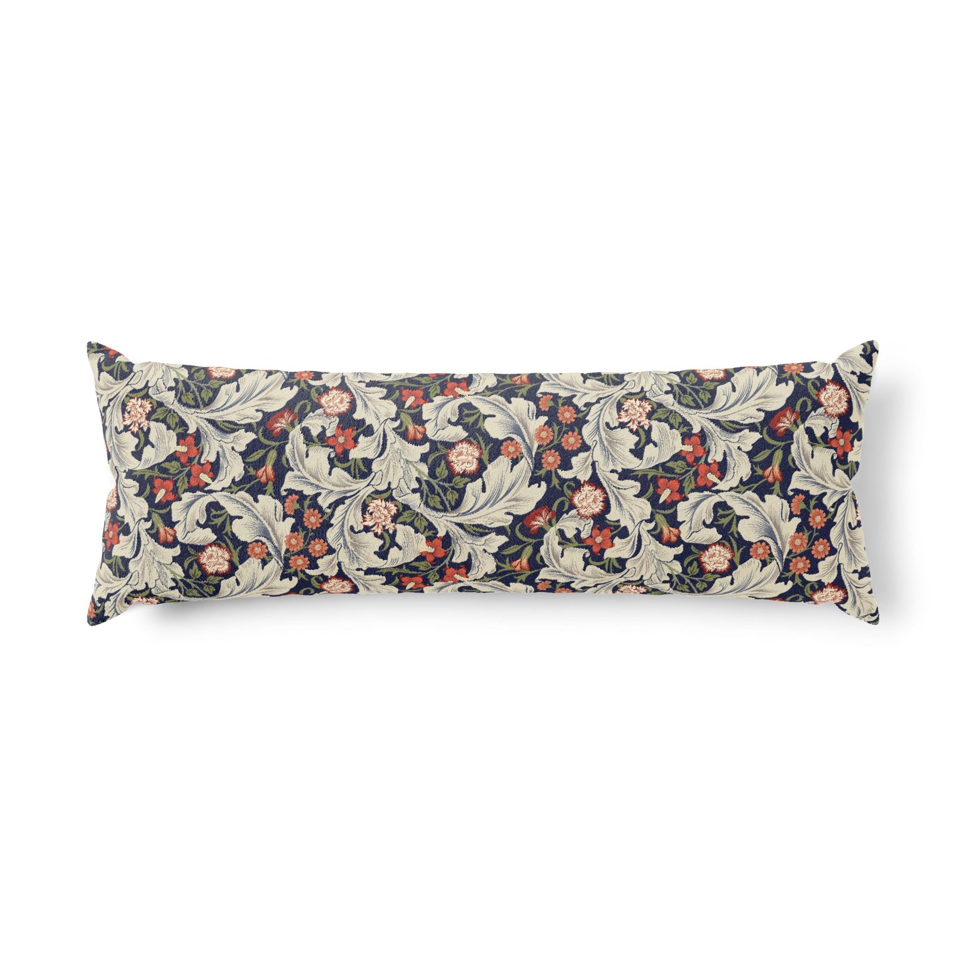 Decorative pillow with floral pattern on a white background