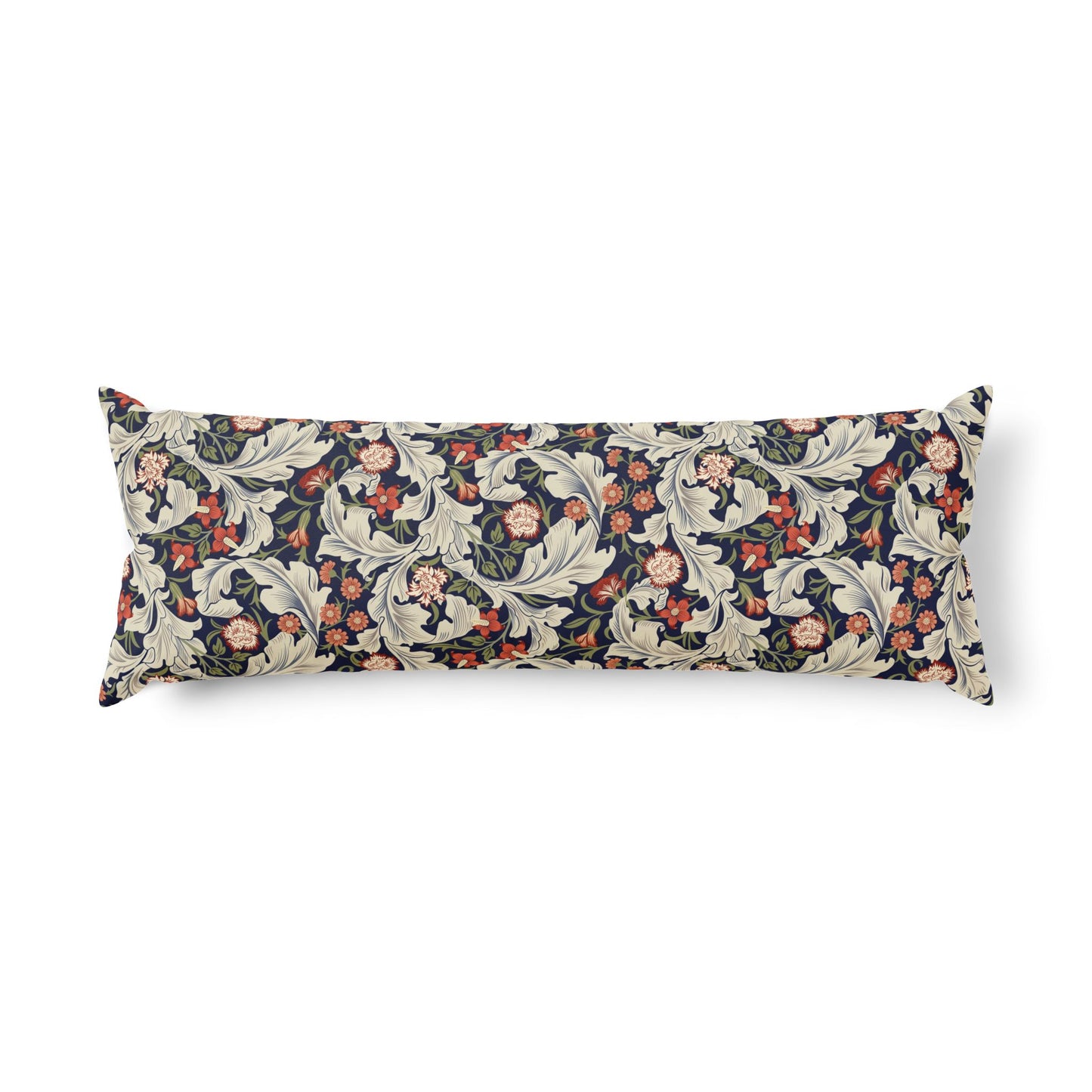 Decorative pillow with floral pattern on a white background