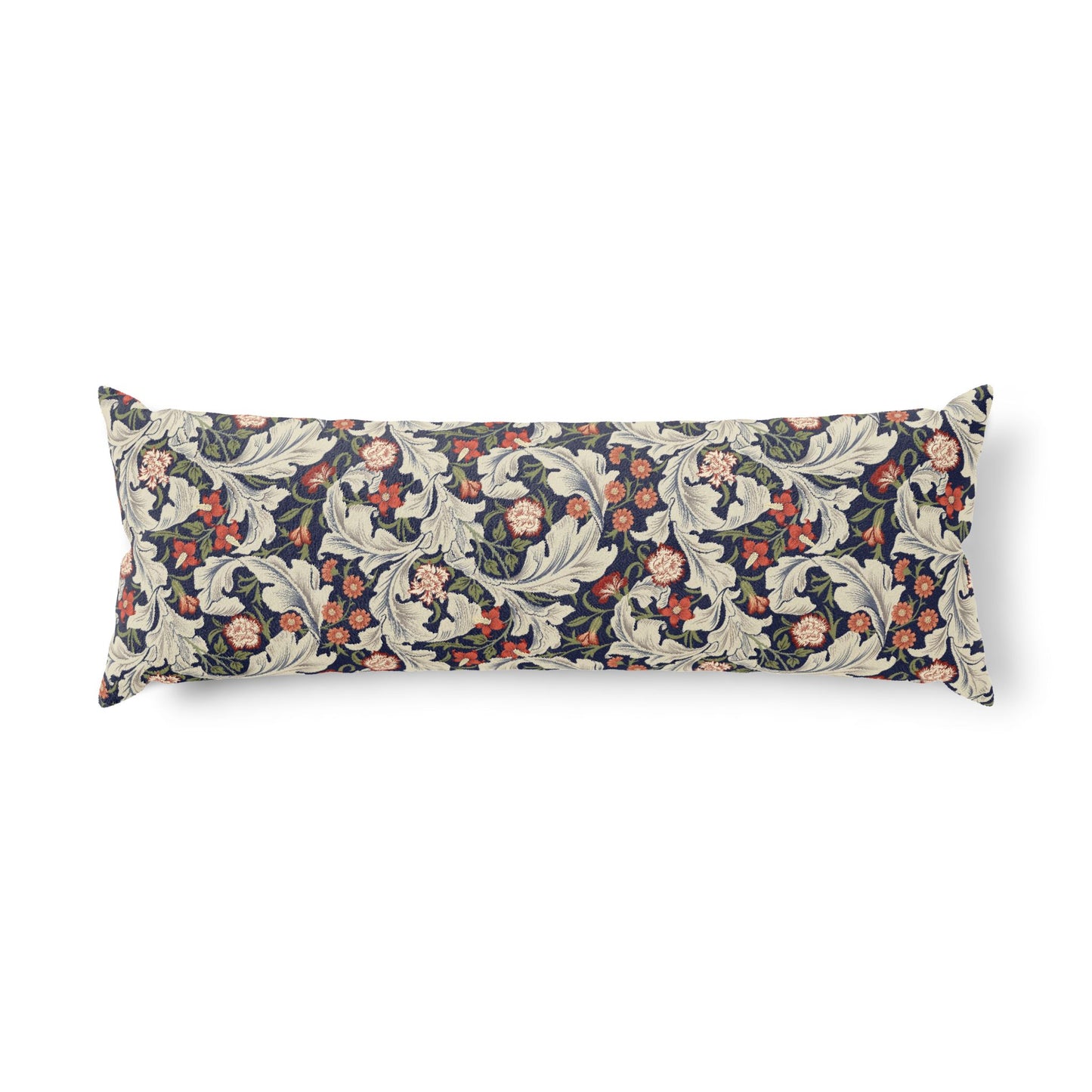 Decorative pillow with floral pattern on a white background