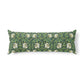 Floral patterned body pillow on a white background