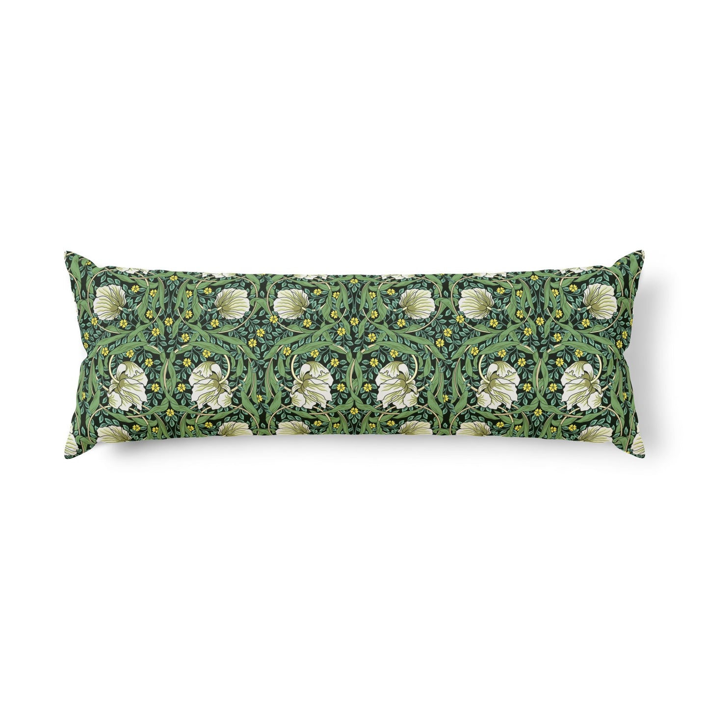 Decorative pillow with floral pattern on a white background
