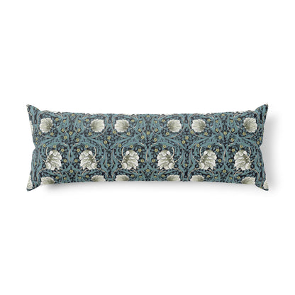 Decorative pillow with floral pattern on a white background