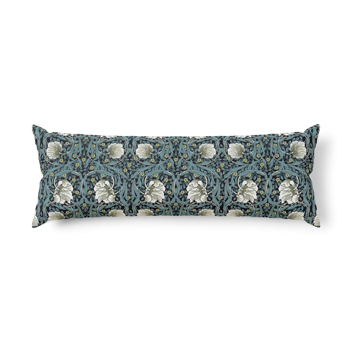 Decorative pillow with floral pattern on a white background