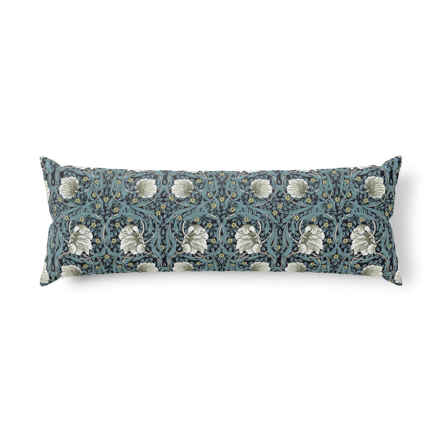 Decorative pillow with floral pattern on a white background